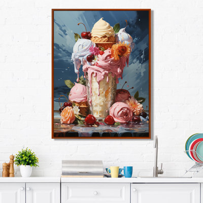 Nourriture, crème glacée alimentaire III - Desserts, art mural