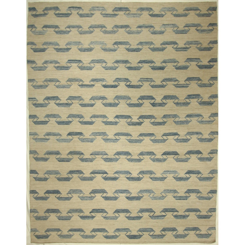 Flatweave Geometric Area Rug in Gray