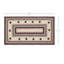 Tapis tressé à motif géométrique naturel / noir / rouge vif Privett-826811243
