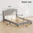 Dhugan Low Profile Linen Platform Bed Frame with Adjustable Headboard-1171274840