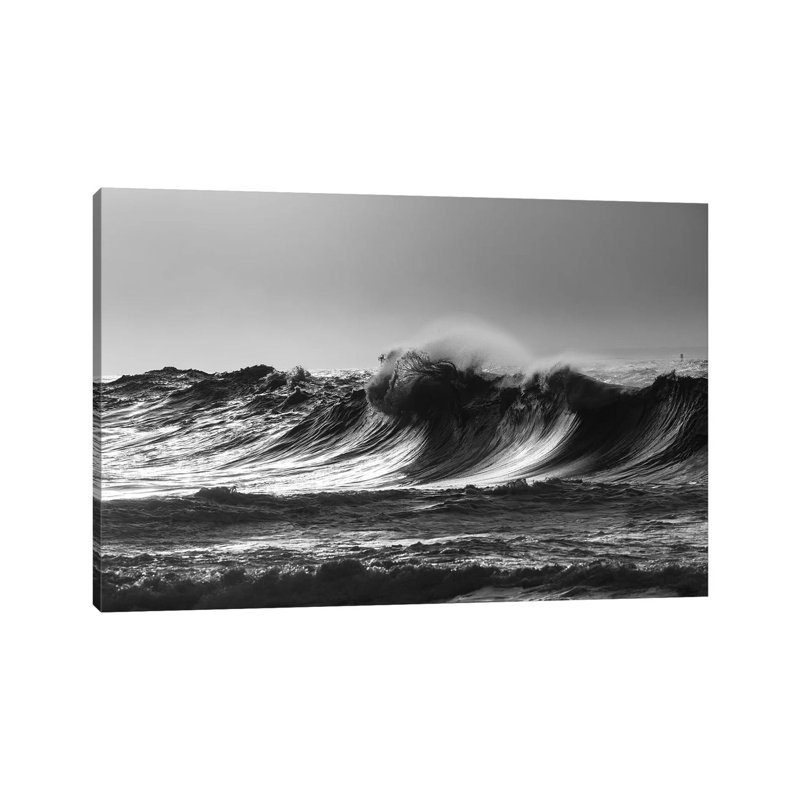Scenic View Of Waves, Cape Disappointment, Oregon, USA - Wrapped Canvas Print, 20.32 cm H x 30.48 cm W
