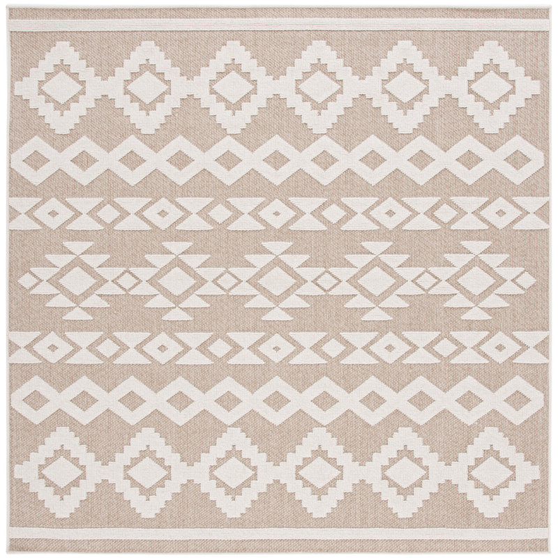 Tapis intérieur / extérieur Global Southwestern, Carré 6 pi 7 po