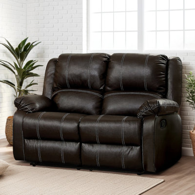 Causeuse inclinable manuelle, plateau-coussin, similicuir Zuru Motion