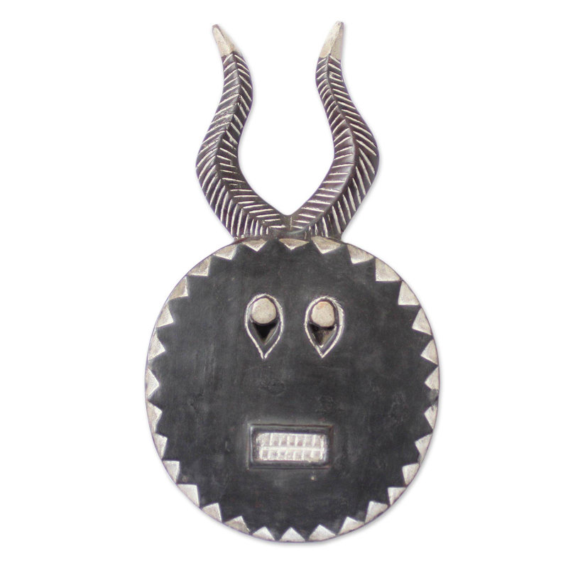 Masque en bois ivoirian new moon baule