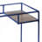 Glass Top & Blue Finish Writing Desk-1181381019