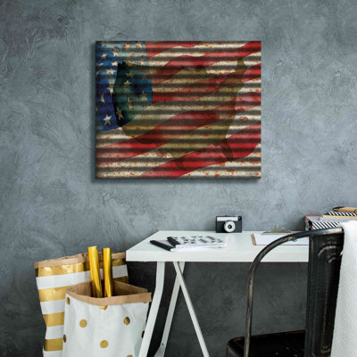 "Drapeau américain sur métal" par Cindy Jacobs