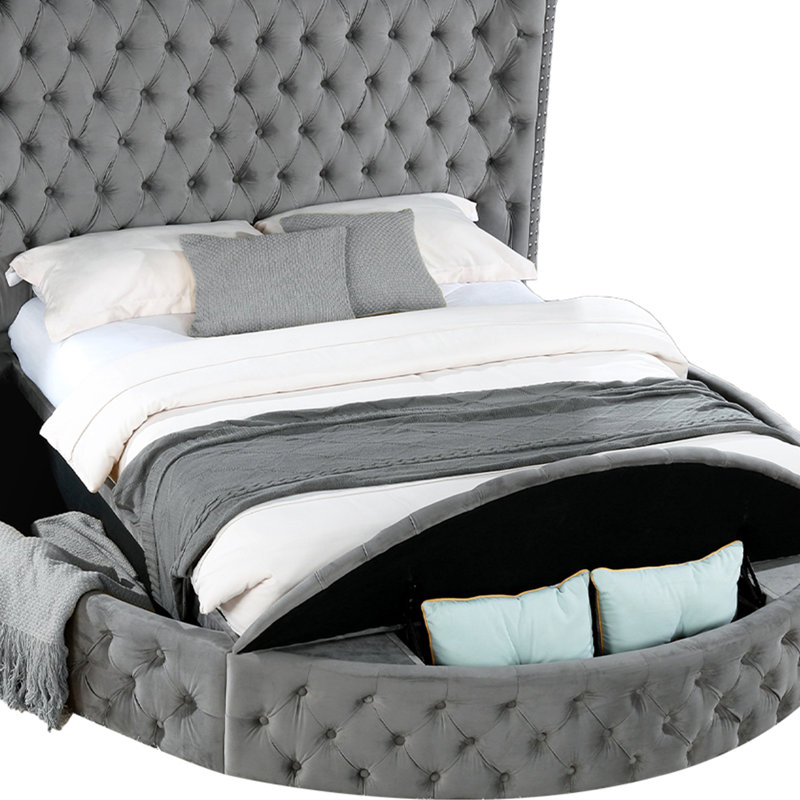 Ensemble de chambre avec rangement 6 pièces Taner, Gris, Grand