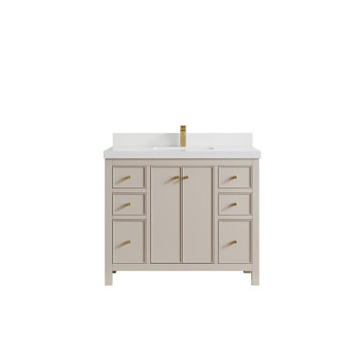Meuble-lavabo simple 42 po avec plateau Chicago