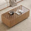 Table basse moderne Mid-Century avec tiroirs de rangement cachés
