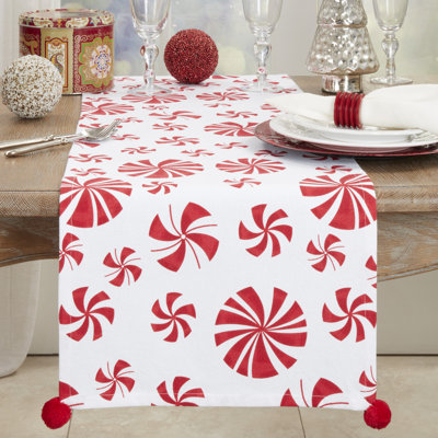 Sweet Peppermint Candy Table Runner