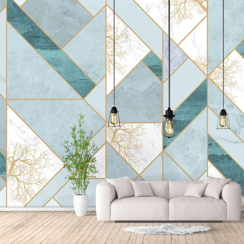 Geometric Peel & Stick Geometric Border, 66" L x 96" W