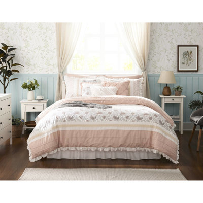 Ensemble de literie en coton 9 pièces - Blush Queen Dawn Shabby Chic