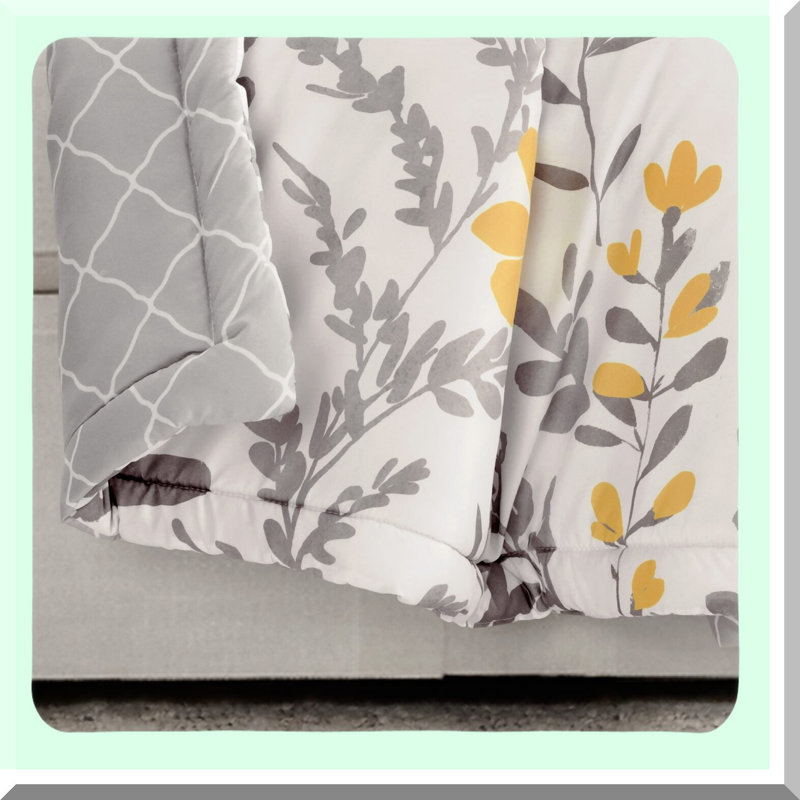 CozySunshine Reversible Throw Blanket - Soft Yellow & Gray, 60" x 50""