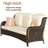 Klodjana Premium All-Weather Wicker 5 - Person Patio Conversation Set with Cushions-2076908467-2076404620