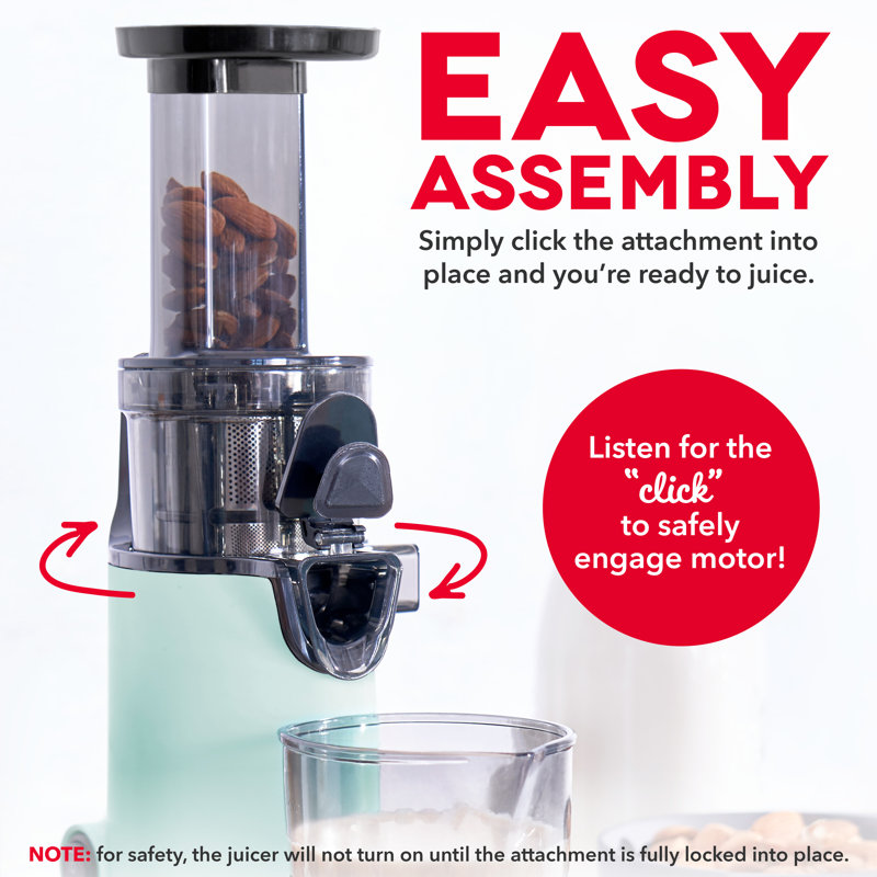 DASH Deluxe Compact Cold-Press Power Juicer, Aqua