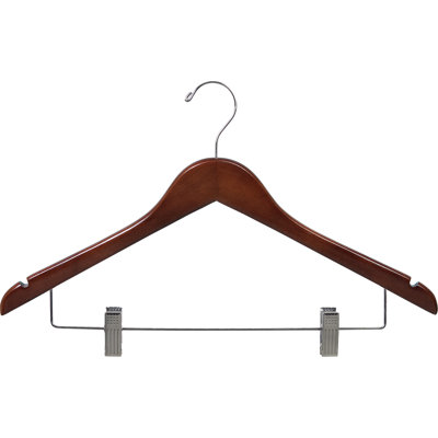 Wood Hangers With Clips for Skirt/Pants