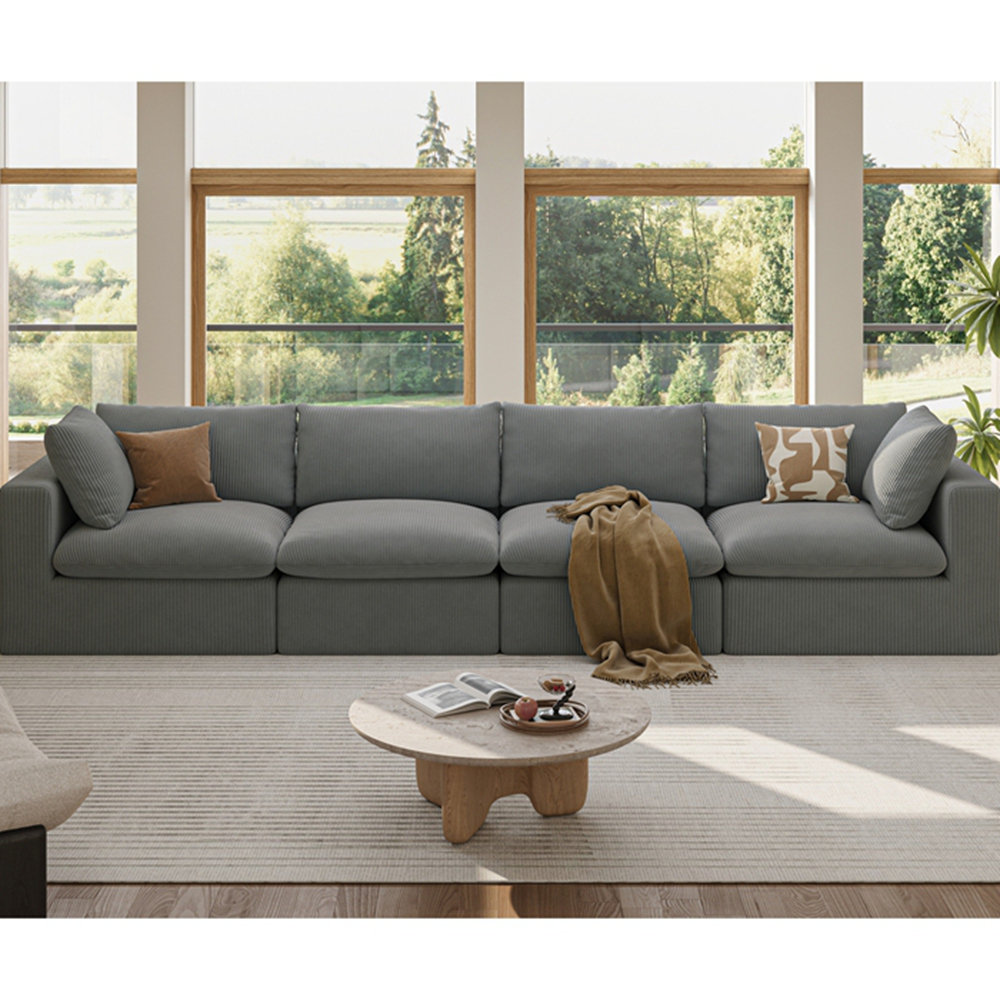 Latitude Run® Modular Sectional Sofa Couch,135inch Oversized LoveSofa,L ...