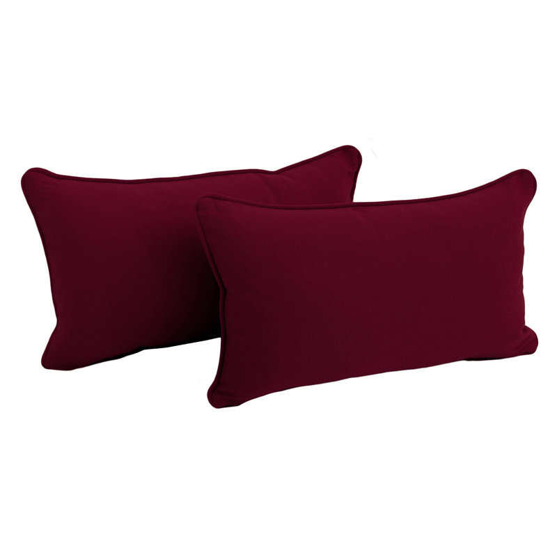  Housse de coussin rectangulaire et insert, Bourgogne