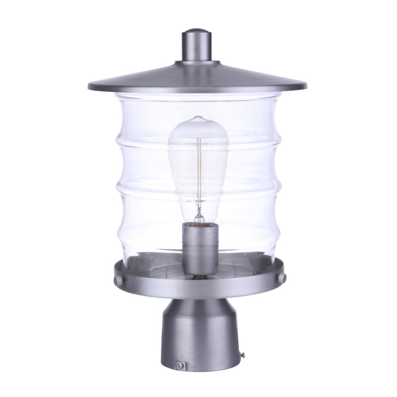 Ammadas Transparent Lantern Head, Satin Aluminum