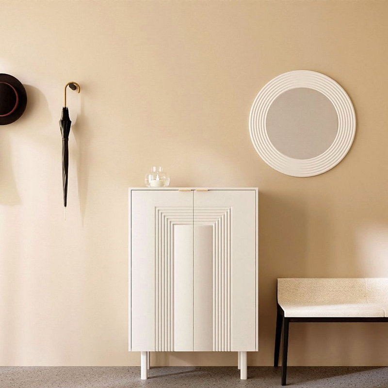 12 Pair Shoe Storage Cabinet, White