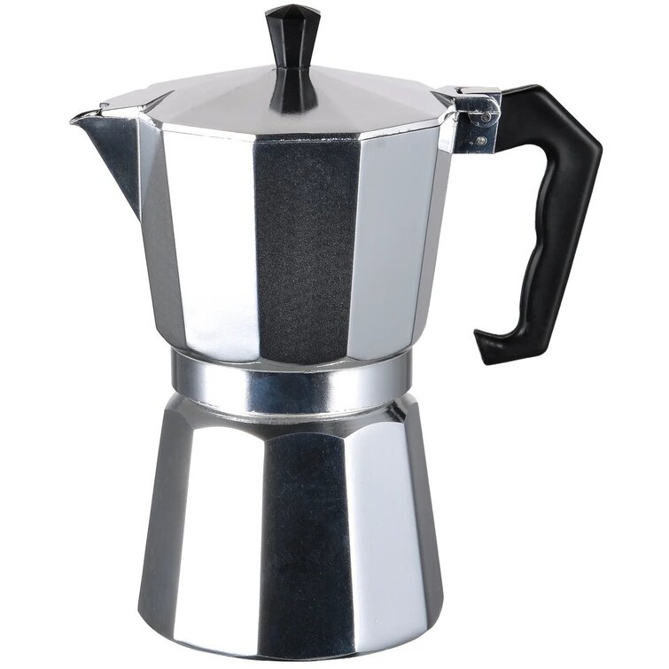 Joyjolt Italian Moka Pot 6 Cup Stovetop Espresso Maker Aluminum