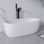 Baignoire de trempage autoportante en résine 51 po à surface solide avec trop-plein et bonde escamotable 51 po