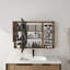Armoire de toilette 41,4 po avec rangement, armoire à pharmacie murale avec porte miroir, tablettes en verre réglables, contreplaqué