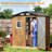 6X4Ft Garden Storage Shed With Lockable Door,Steel Tool Shed With 1 Clear Window