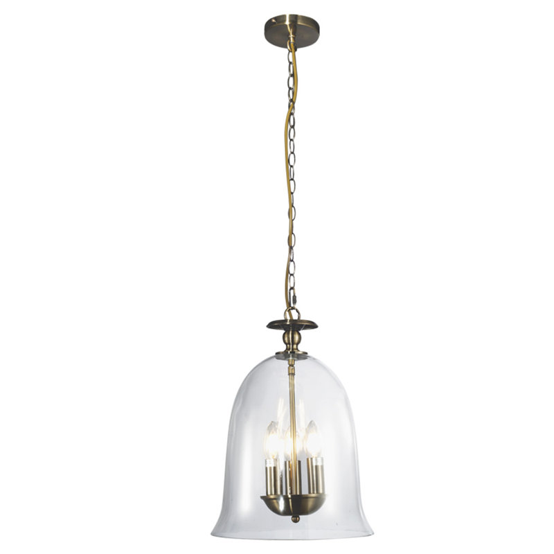 Eddington 3 - Light Antique Brass Geometric Pendant