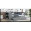 Lit de jour double avec lit gigogne, structure de lit de jour en bois avec tiroirs de rangement et tablettes latérales, lit de jour avec bureau, aucune boîte à ressorts nécessaire, gris-518929424-518929426