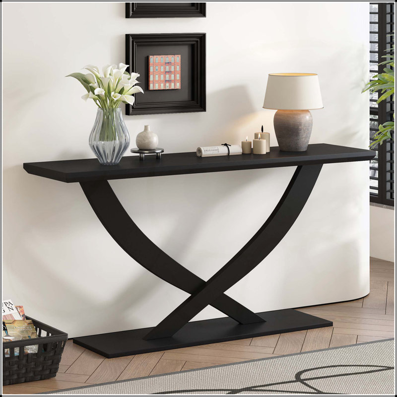 Console moderne de 57 po Mirod, Noir