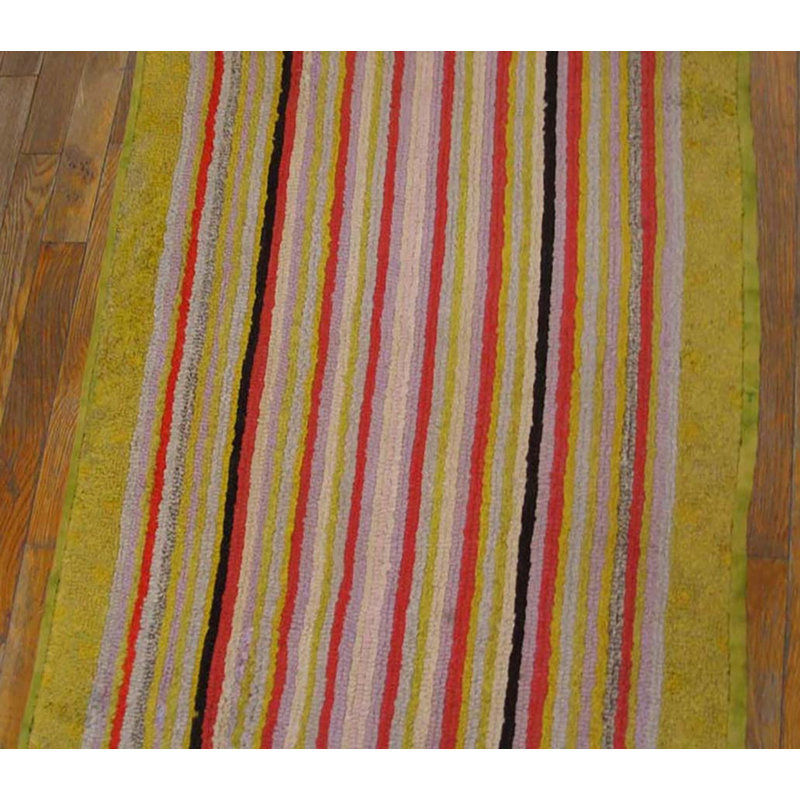 Tapis crocheté antique en laine américaine