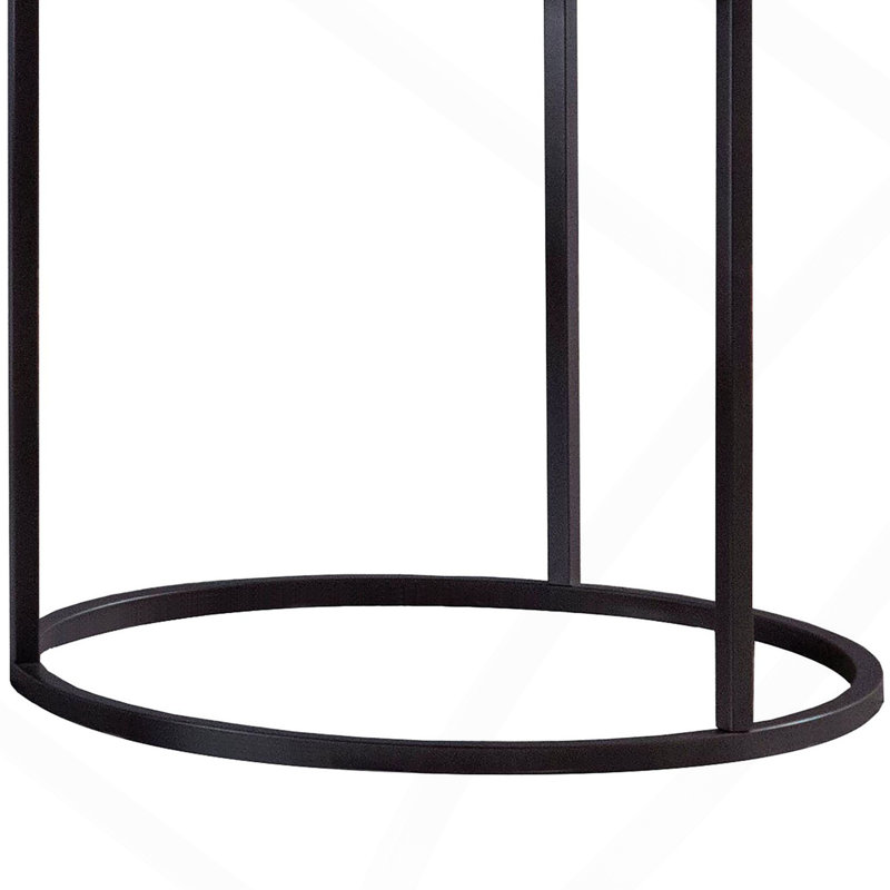 End Table Grey And Gunmetal.