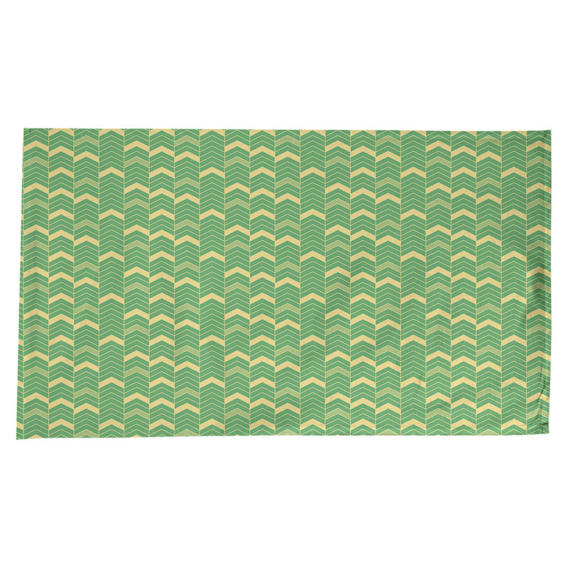 Nappe à chevrons à traits Stephenie, Vert / Jaune
