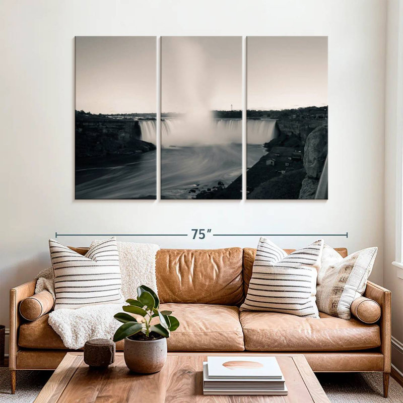 Alvord Monochrome Niagara Falls, 42" H x 65" W