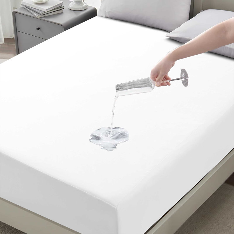 Waterproof Fitted Sheet Mattress Protector, 25cm, Single (3')