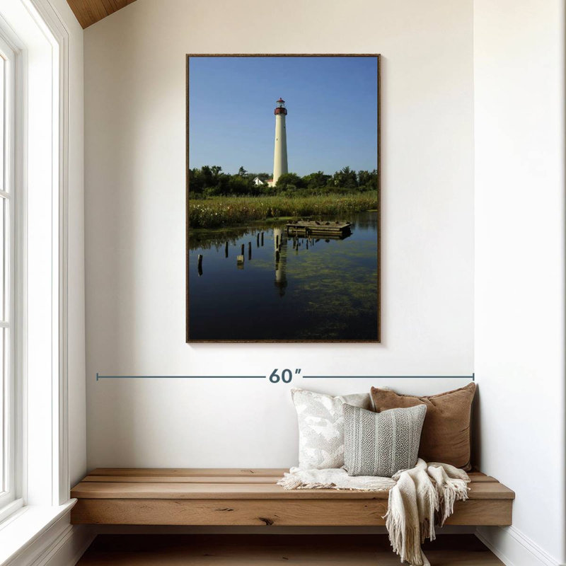 Phare de Cape May, New Jersey, Floating Frame Walnut, 31" x 46"