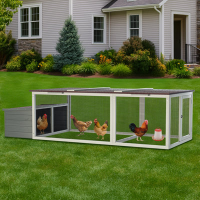 20.93Ft, Large, Outdoor Chicken Coop, Secure Locks, Roof, Nesting Box, Backyard Farm Spacious, Wooden Secure, Use