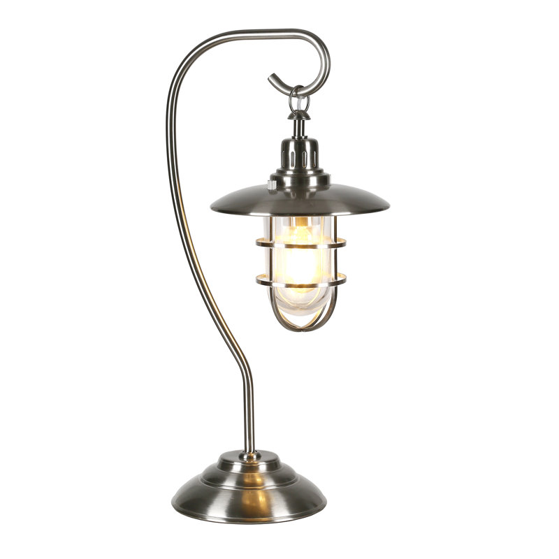 Lampe de table arquée 22 po Bay, Argent argent