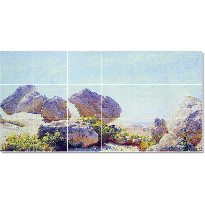 72" X 36" Ceramic Vincent Van Gogh Country Painting Decorative Mural Tile W09355: 12" X 12" (Set Of 18)-Ly27-