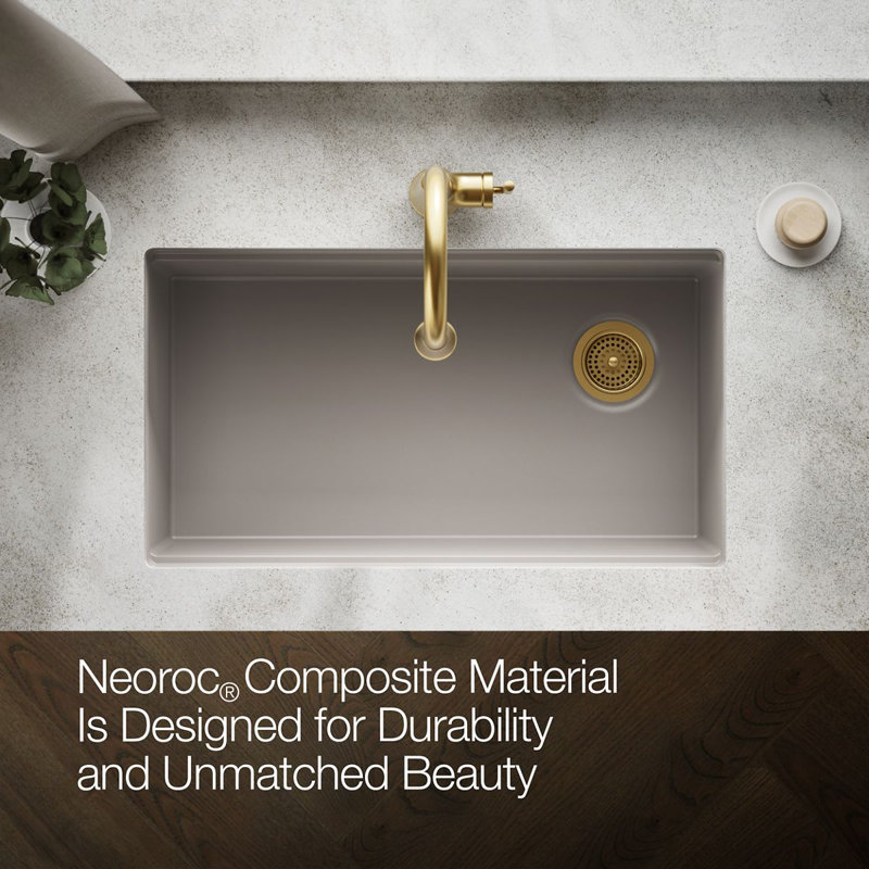 Billings 32-1/2 In. Undermount Single-Bowl Kitchen Sink, Beige