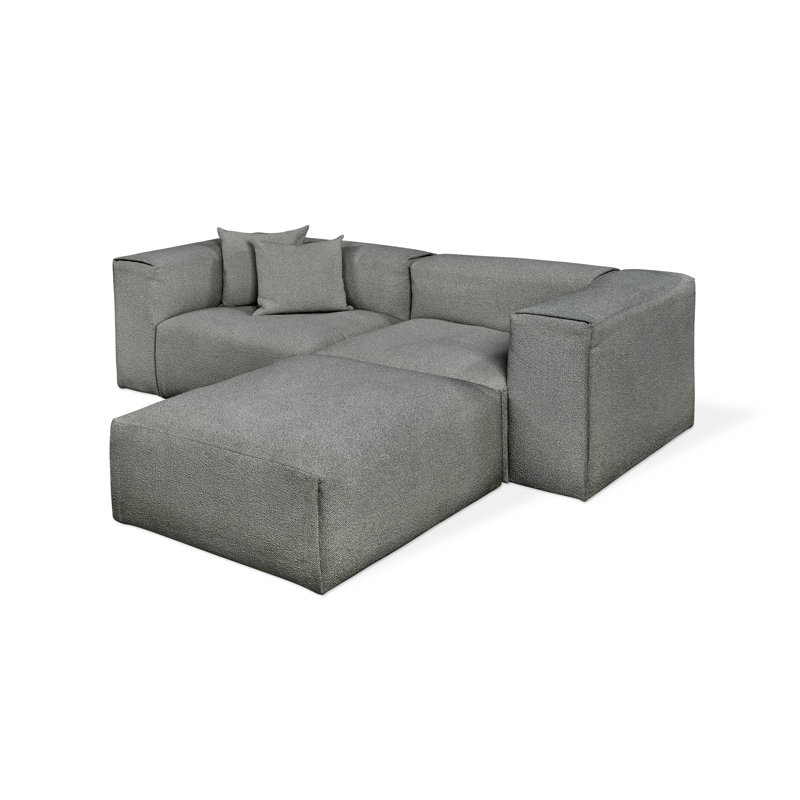 Nest Modular 3-PC Sectional, Scoria Boucle