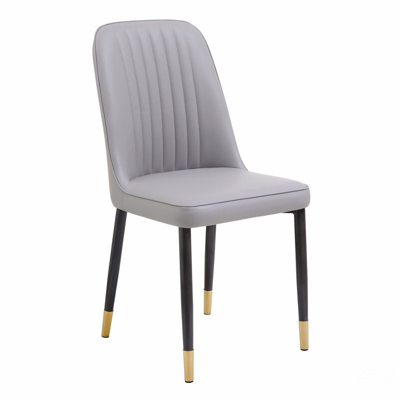 Chaises de salle à manger rembourrées modernes avec coussins épais et structure robuste, ensemble de 2