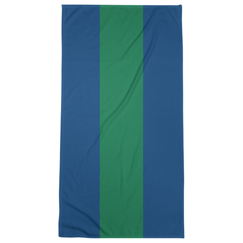 Vancouver Lightweight Bath Towel, Dark Blue/Green/Dark Blue, Microfiber