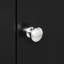 Armoire noire pour salle de bain avec tablette ajustable et tiroir de rangement extérieur avant central