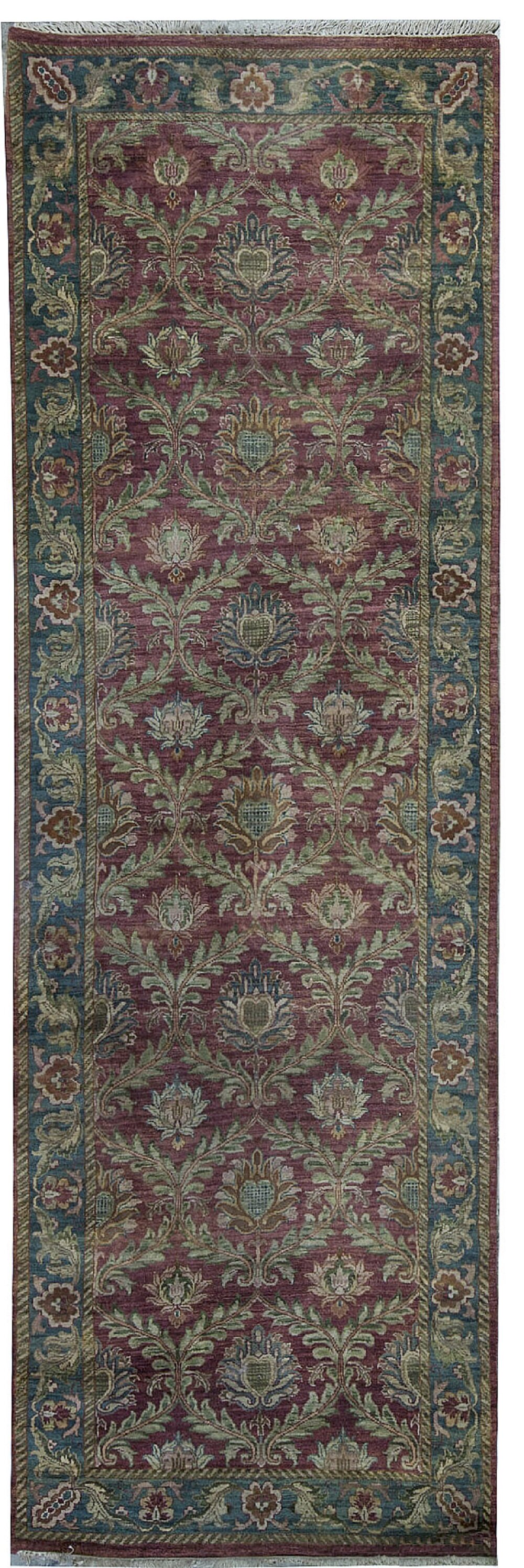 Bokara Rug Co., Inc. Hand-Knotted High-Quality Red and Green Runner ...