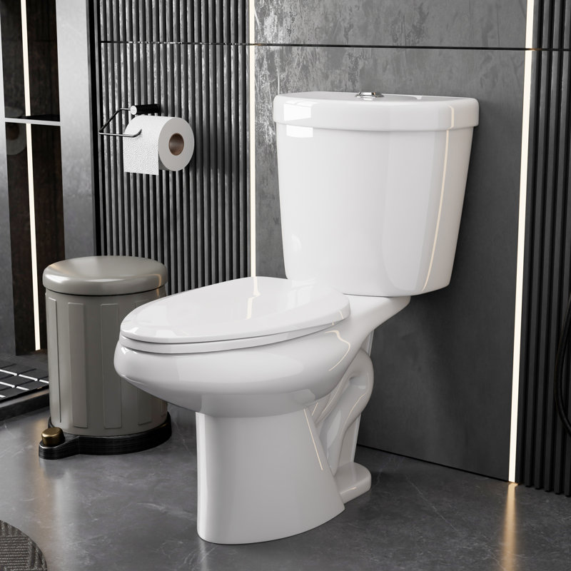 Toilette ronde deux pièces à hauteur de plancher 1,6 gallons GPF Momei