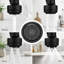 Matte Black Pull Down Kitchen Faucet with 4 Spraying Modes, Single Handle, Commercial Spring Design, 1 or 3 Hole Installation