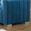 Canapé rembourré en velours de luxe avec 2 coussins Clifford 87,01 po, blanc-293635806-293635807