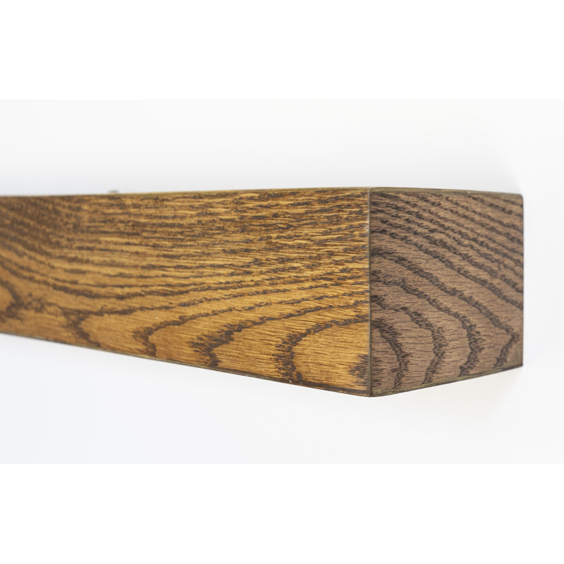 Emerald Lee 2 Piece Oak Floating Shelf, Honey, 6" H x 22" W x 4" D